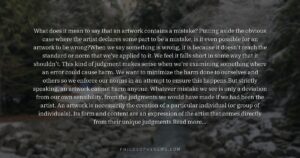 What does it mean to say that an artwork contains a mistake? Putting aside the obvious case where the artist…