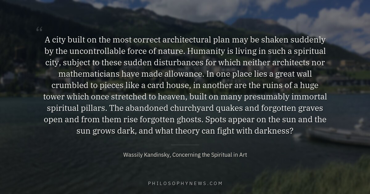 A city built on the most correct architectural plan may be shaken suddenly by the uncontrollable force of nature. Humanity…