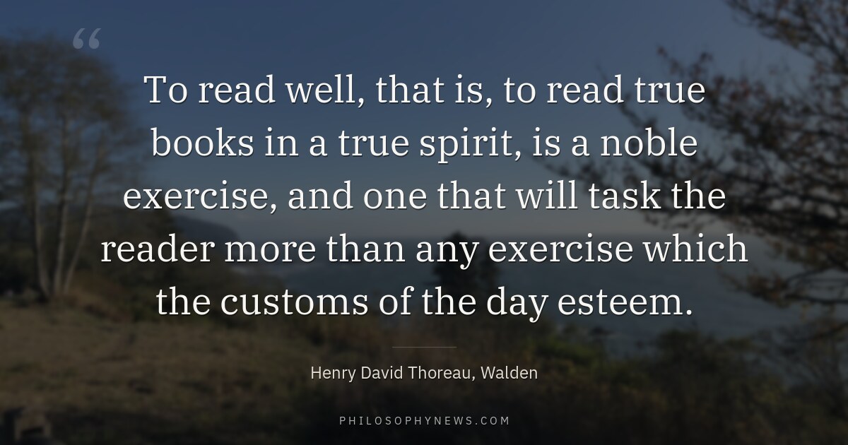 To read well, that is, to read true books in a true spirit, is a noble exercise, and one that…